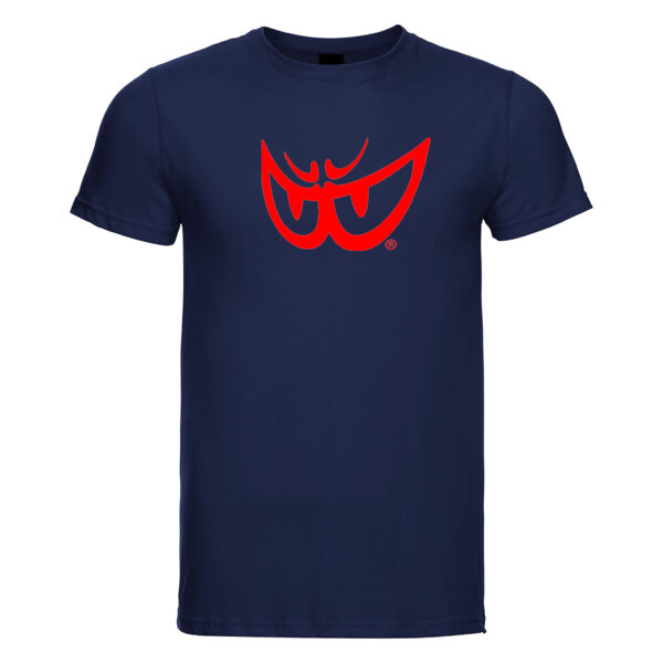 t-shirt in cotone bio con logo rosso fuoco