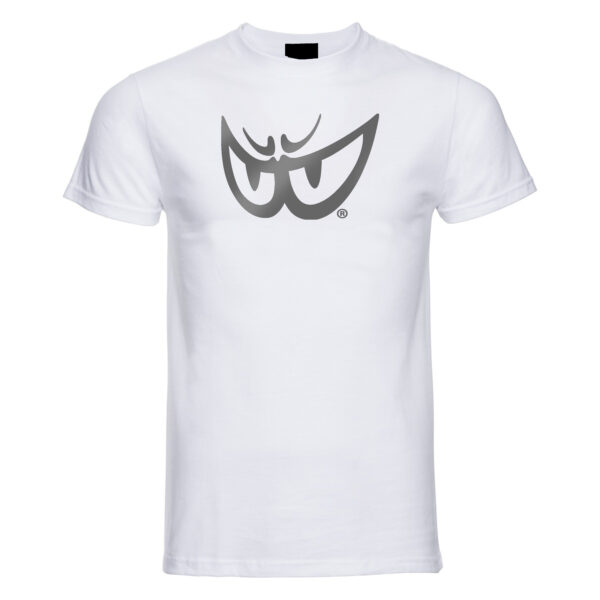 t-shirt in cotone biologico con logo argento