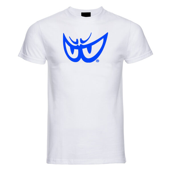 t-shirt in cotone biologico con logo azzurro