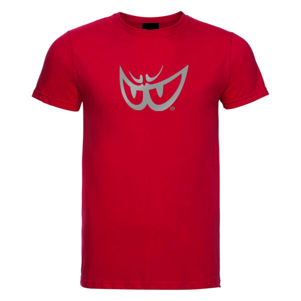 t-shirt in cotone biologico con logo metal