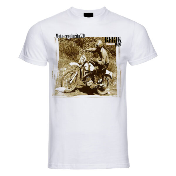 t-shirt uomo con grafica old style enduro