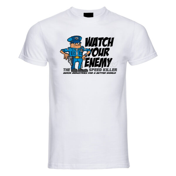 T-shirt Bianca Sportiva con logo Enemy