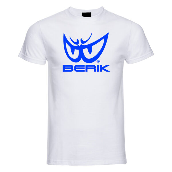 T-shirt bianca da uomo con logo blu BERIK Sport
