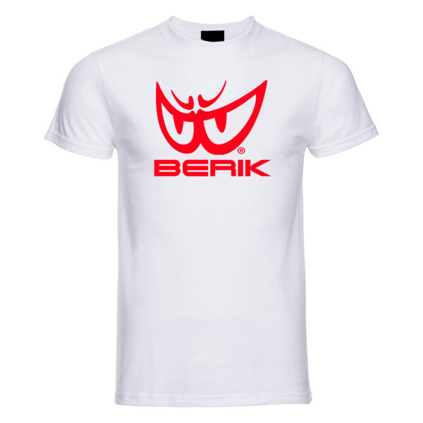T-shirt bianca da uomo con logo rosso BERIK Sport