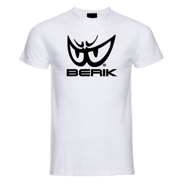 T-shirt bianca da uomo con logo nero BERIK Sport