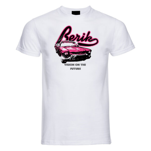 t-shirt bianca - pink old america