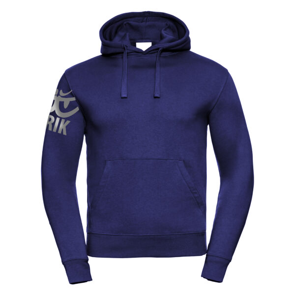 felpa blu uomo con cappuccio Berik Sleeve Logo Argento