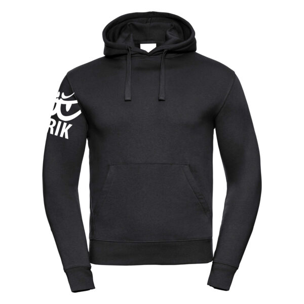felpa nera uomo con cappuccio Berik Sleeve Logo