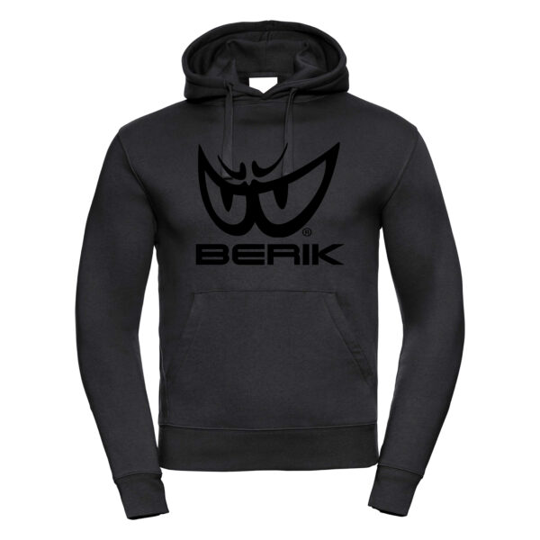 Felpa nera da uomo con cappuccio SOUL RACE e logo nero Berik
