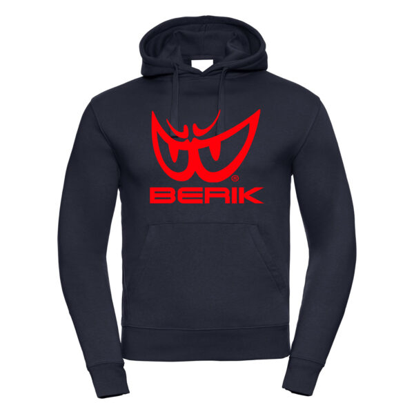 felpa nera da uomo con cappuccio SOUL RACE e logo rosso Berik