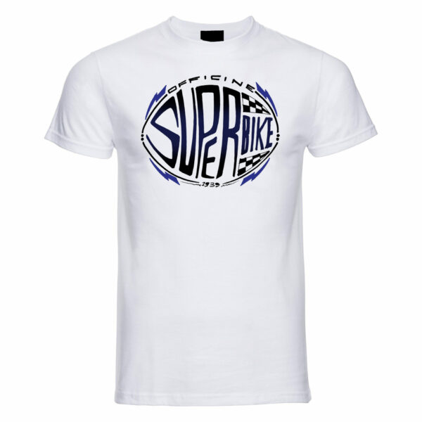 T-shirt bianca in cotone da uomo Street