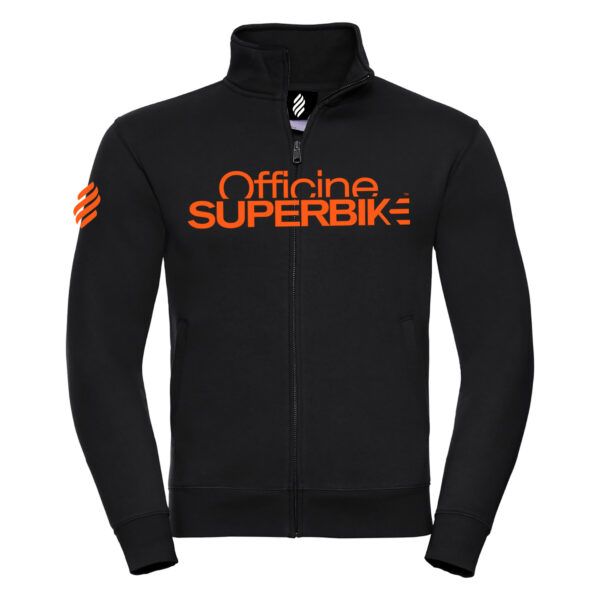 felpa nera uomo Full Zip