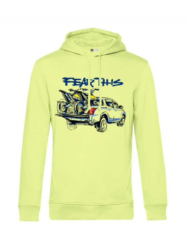 Felpa Lime con Cappuccio Street Travel