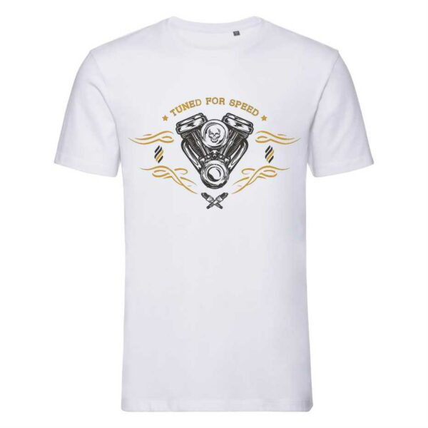 T-shirt bianca da uomo con grafica American/UK Style