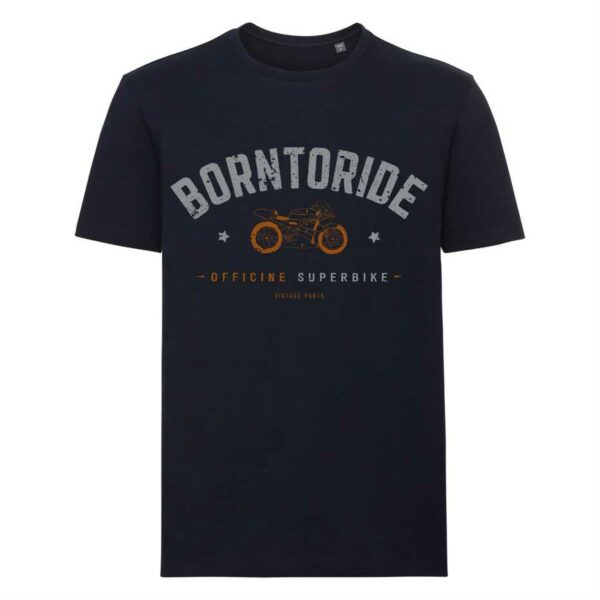 T-shirt Blu Uomo Elegance Style Born to Ride