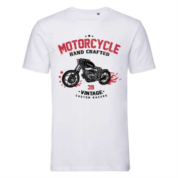 T-shirt Bianca Rock Style - Motorcycle